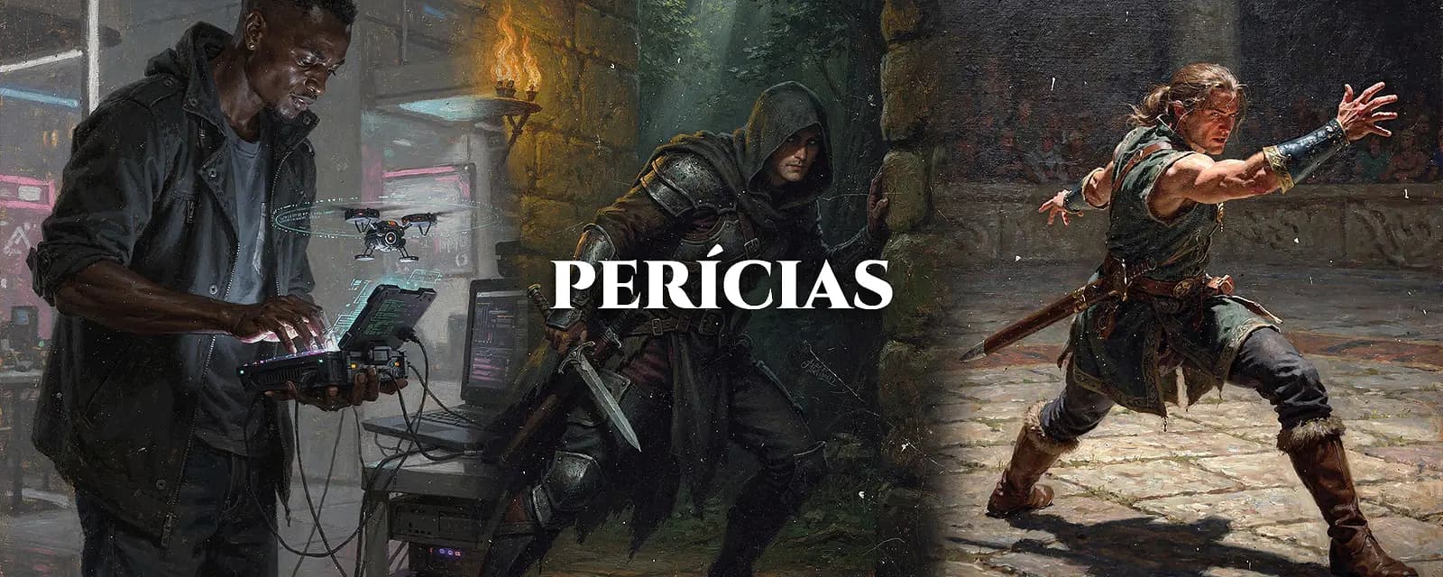 Mosaico de perícias em uso